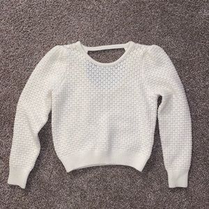 Knit cream color sweater size small, scoop back